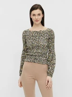 Green and Black Floral Blouse Pieces - Women