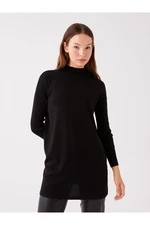 LC Waikiki Half Turtleneck Self-Patterned Long Sleeve Oversize Women's Knitwear Tunic