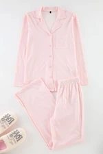 Trendyol Pink 100% Cotton Gingham Knitted Pajama Set