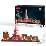 Cubicfun 3D Puzzle LED Paríž 115 dielikov