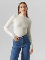 Women's cream sweater VERO MODA Sally - Women