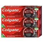 COLGATE Zubná pasta Max White Charcoal 3 x 75 ml