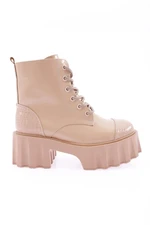 DGN Es802 Women's Thick Sole Lace-Up Boots.