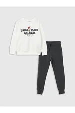 LC Waikiki Crew Neck Printed Long Sleeve Boys' Sweatshirt and Sweatpants