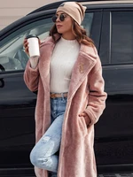 Women's winter coat GLAMFUR long fur pink Dstreet