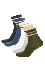 DEFACTO Men's 5-Pack Cotton Ankle Socks