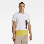 G-STAR T-shirt - Color block RAW. r t white