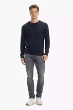 Tommy Hilfiger Sweater - EMBROIDERED BIG GRAPHIC CNECK blue