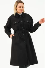 Z6777 DEWBERRY WOMEN'S COAT-BLACK