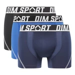 DIM SPORT MICROFIBRE BOXER 3x - Men's Sports Boxer Shorts 3 pcs - Black - Blue