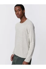 Koton Basic Knitwear Sweater Textured Round Neck Slim Fit