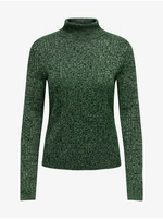 Green women's brindle turtleneck sweater JDY Novalee - Women