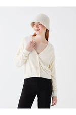 LC Waikiki V-Neck Plain Long Sleeve Women's Knitwear Cardigan