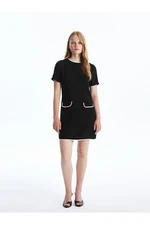 LC Waikiki LCW Crew Neck Straight Short Sleeve Women's Dress