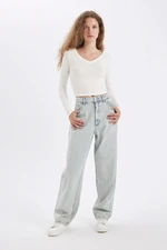 DEFACTO Baggy Fit High Waist Long Jeans