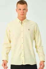 G674 DEWBERRY MEN'S SHIRT-YELLOW-2