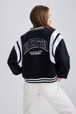 DEFACTO Oversize Fit Thick Sweatshirt Fabric Bomber Jacket