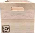 Music Box Designs 7 inch Vinyl Storage Box- ‘Singles Going Steady' Natural Oak Cutia Cutie pentru înregistrări LP