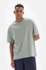 Dagi Mint Green Men's Tennis Match Print T-Shirt