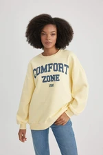 DEFACTO Oversize Fit Crew Neck Thick Fabric Sweatshirt