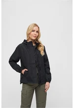 Women's summer windbreaker with front zipper black