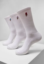 Ice Cream Socks 3-Pack White