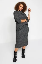 Trendyol Curve Anthracite Collar Detailed Slit Knitwear Bottom and Top Set