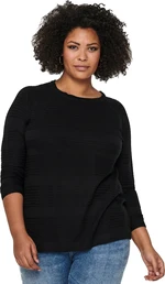 ONLY CARMAKOMA Dámský svetr CARAIRPLAIN Regular Fit 15193822 Black 7XL