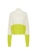 Tommy Jeans Sveter - TJW CHUNKY COLORBLOCK SWEATER bielo-žltý