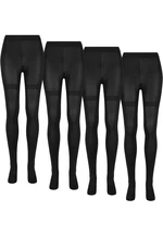 100 Denier 4-Pack Tights Black