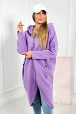 Long insulated sweatshirt purple