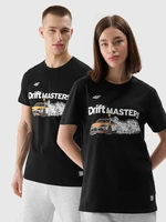 Tričko regular s potiskem unisex 4F x Drift Masters - černý