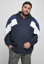 Oversize 3-Tone Hoody Midnight/White/Navy Blue