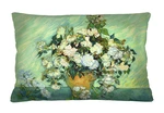 Bertoni Home Unisex's Rectangular Pillow Van Gogh Elegance Print Róże