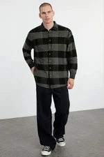 Trendyol Khaki Regular Fit Winter Plaid Lumberjack Shirt