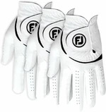 Footjoy Weathersof Golf (3 Pack) White/Black Mano izquierda M Guantes de hombre