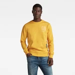 G-STAR Sweatshirt - Stitch pocket r sw yellow