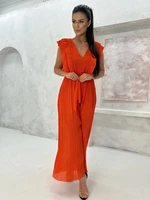 Jumpsuit orange Och Bella BI-1121.orange