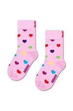 Dětské ponožky Happy Socks Kids Heart Sock růžová barva, P001466