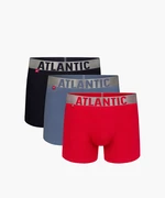 Pánské sportovní boxerky ATLANTIC 3Pack - černé/modré/červené