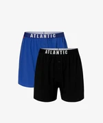 Pánské volné boxerky ATLANTIC 2Pack - modrá, námořnická modrá