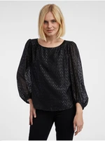 Orsay Black Ladies Patterned Blouse - Women