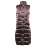 Long women's quilted vest with impregnation ALPINE PRO UREFA pink cosmos