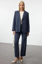 Trendyol Navy Blue Regular Basic Woven Blazer Jacket