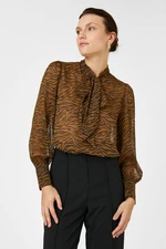 Koton Women's Black Patterned Blouse