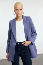 Trendyol Indigo Lined Double Breasted Blazer Jacket