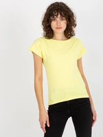 Women's basic cotton T-shirt - yellow