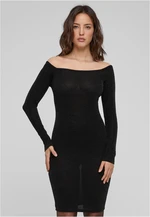 Women's glittering dress with long sleeves black