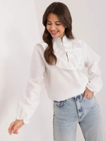 White elegant shirt with ruffle