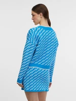 Orsay Blue Women's Patterned Cardigan - Women's